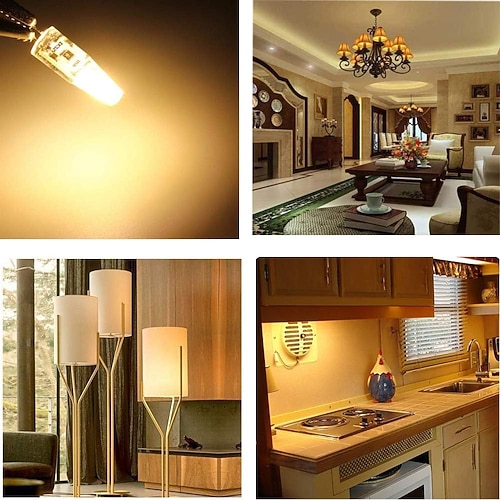 10 pz g4 led lampadine bi-pin 2 w equivalenti a 20 w t3 jc tipo bi-pin g4 lampadina alogena base ac/dc 12 v luce diurna bianca 6000 k lampadina g4 per luce sotto l'armadio plafoniera camper barche