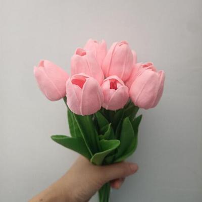 10/15 Pcs Artificial White Tulip Flowers with LED Light Real Touch Tulip Bouquet Flower Lamp Christmas Flowers Decorations Battery Operated Gift Idea Holiday Home Kitchen Wedding Decor