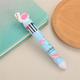 1pc Cute 10 Colors Transparent Shape Retractable Ball Pen Cute Animal Shuttle Pen Gift For Kids, Back to School Supplies