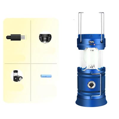 Solar LED Camping Lantern Waterproof Rechargeable Tent Lamp Portable Lanterns Emergency Lights Market Lamp Energy Saving Bulb