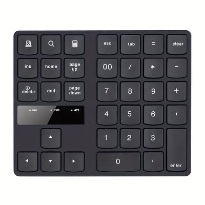 USB 2.4G Wireless Numeric Keyboard 35 Keys Built-in Rechargeable Battery TYPE-C Charging Interface Office Financial Accounting Numeric Keyboard