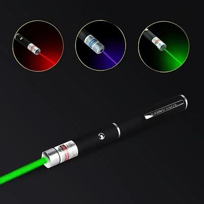 1PCS Laser Pointer, Red, Green And Purple Three-color Laser Pointe Portable Handheld Flashlight Cat Toys Red Dot Cat Toy For Indoor Cats Dogs LED Light Pointer Interactive Cat Toys