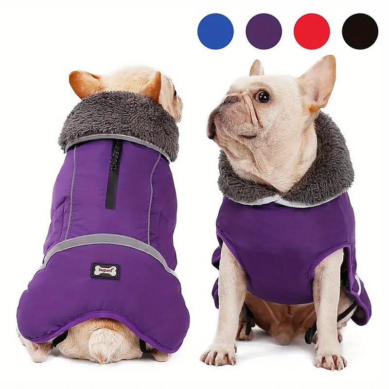 Dog Cat Coat Jacket Vest Fashion Party Winter Reflective Waterproof Warm Breathable Washable Christmas Halloween Outdoor Casual Daily Dog Clothing for Golden Retriever Corgi Bichon Frise Pomeranian