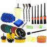 30Pcs Detailing Brush Set Car Cleaning Brushes Power Scrubber Drill Brush For Car Leather Air Vents Rim Cleaning Dirt Dust Clean Tools