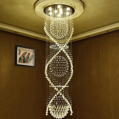 9-Light 60 cm Unique Design Geometric Shapes Single Design Chandelier Metal Layered Artistic Style Modern Style Chrome LED Modern 110-120V 220-240V