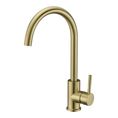 Kitchen Faucet,Single Handle Golden One Hole Rotatable Electroplated Centerset Contemporary Zinc Alloy Handle Kitchen Taps with Hot and Cold Water