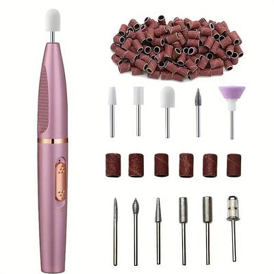 Revamp Your Nails with this Electric Mini Manicure Pen Multi-Head Nail Grinder Set!