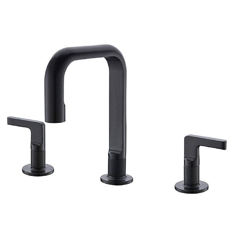 2-Handle Widespread Bathroom Sink Faucet with Faucet Supply Hoses Gold/Gun Metal Grey Basin Faucet Mixer Taps