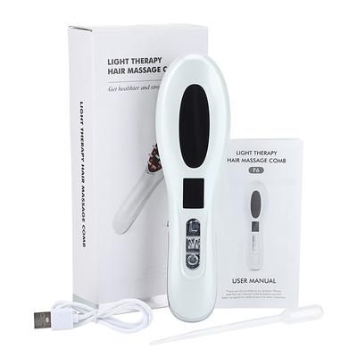 Electric massage comb red and blue light into the scalp massager hair medicine comb