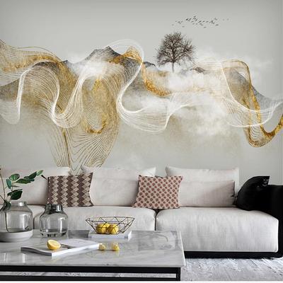 Mural Wallpaper Wall Sticker Covering Print Peel and Stick Self Adhesive Platinum Silk Line Bedroom Wall PVC / Vinyl Home Decor