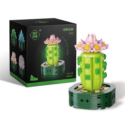 Succulents Building Kit Artificial Bonsai Flowers Plant Building Bricks Flowers Toys Building Blocks for Adults Toys Gifts for Boys and Girls Age 14(140Pcs)