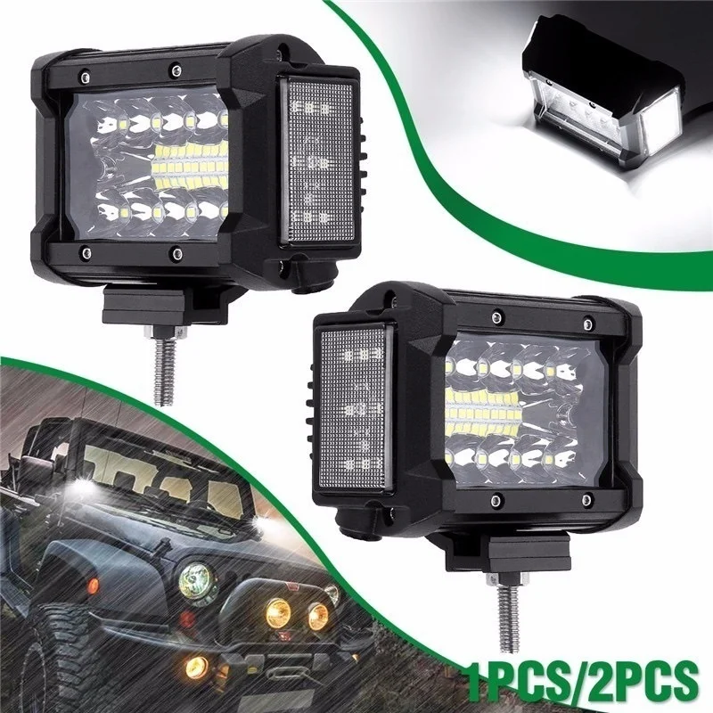 3,5 Zoll 108W LED Arbeitsleuchte 12V 24V Seitenleuchtende Lichtleiste Auto Offroad Fahrlicht für 4x4 LKW Geländefahrzeuge