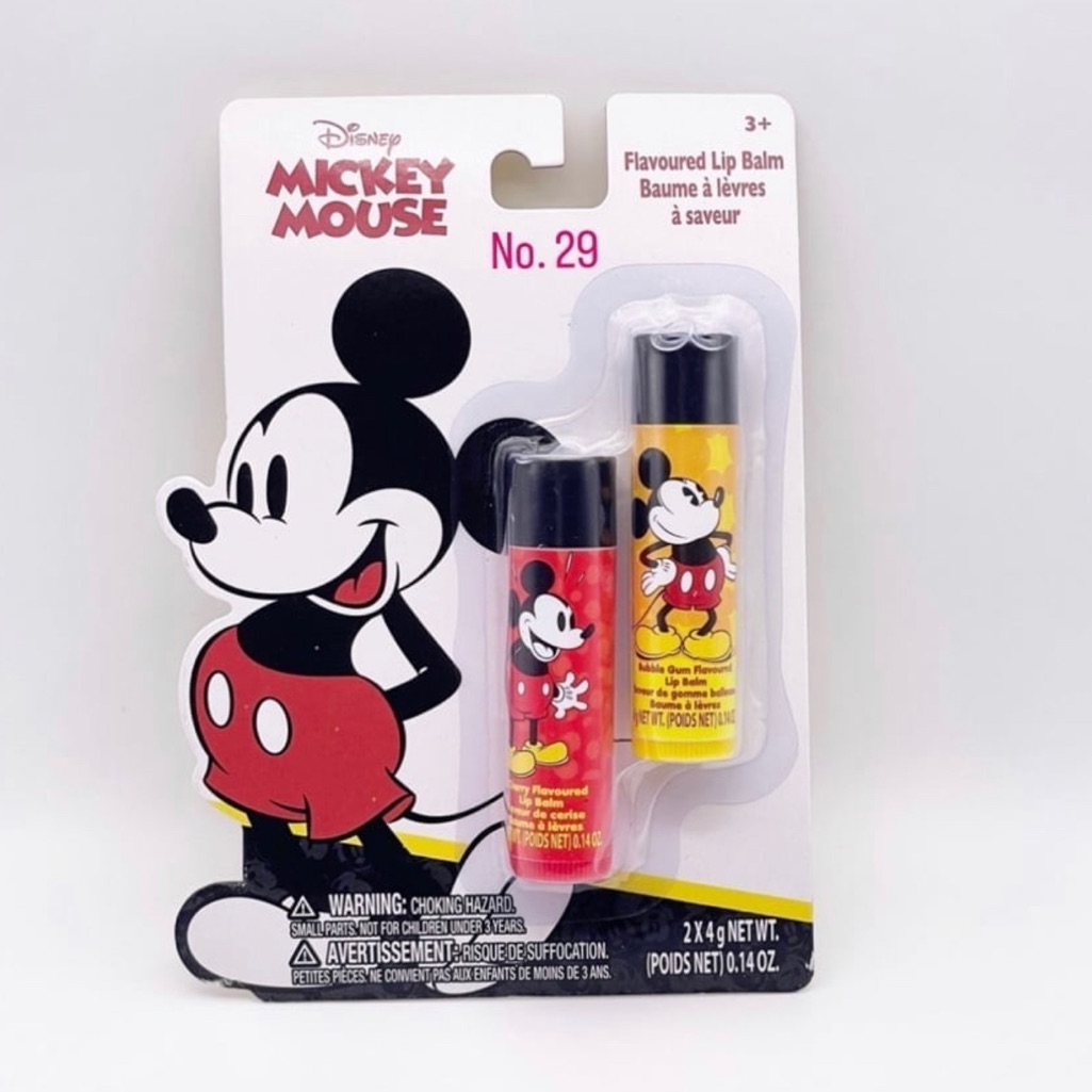 Disney Accessories | Disney Mickey Mouse 2-Pack Lip Balms Set | Color: Black/Red/Yellow | Size: 2 X 4g Net Wt ( 0.14 Oz )