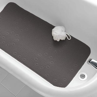 Dark Grey Non-Slip Foam Bathtub Shower Mat With Suction Cups - 36