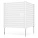 Costway Freestanding 48 x 48 Inch Air Conditioner Fence with Metal Ground Stakes-White