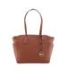 M Michael Kors Woman's Marilyn Brown Leather Shoulder Bag With Logo