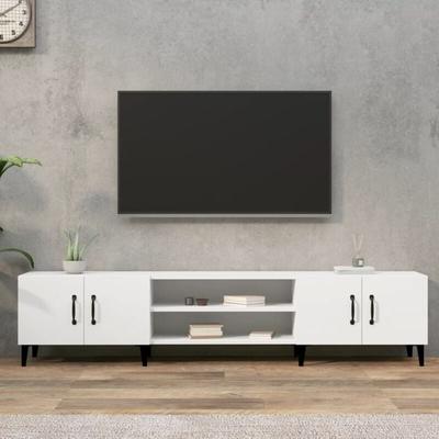 vidaXL TV-Schrank Weiß 180x31,5x40 cm Holzwerkstoff Image