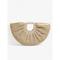 Damen Handtasche Strandtasche Strohsack Halbrunde Tasche Stroh Täglich Festtage Strand Hohe Kapazität Feste Farbe Purpur Grün Beige