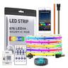 striscia di luce rgb impermeabile 16ft 5m smart ic flessibile dc24v luce a nastro led ws2811 rgb indirizzabile con controller rf o controller wifi adatto per feste home office progetti di