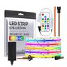 striscia di luce rgb impermeabile 16ft 5m smart ic flessibile dc24v luce a nastro led ws2811 rgb indirizzabile con controller rf o controller wifi adatto per feste home office progetti di