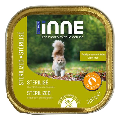 32x100g Nutrivet Inne Katze Sterilized Huhn Nassfutter