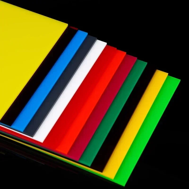 Feuille acrylique colorée opaque et translucide, plaque teintée en plexiglas plastique PMMA pour bricolage Scraft, A4, 210x297mm, épaisseur 3mm, 1PC