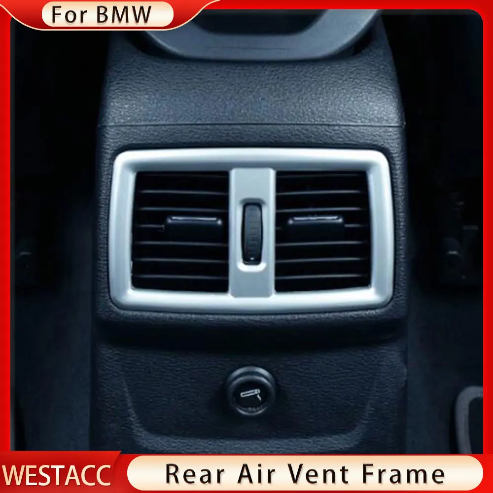 Car Rear Air Conditioning AC Vent Outlet Trim Cover per BMW X1 F48 2016 2017 2018 2019 2020 accessori per adesivi decorativi