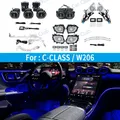 64 colori luce ambientale per Mercedes Benz W206 classe C auto LED turbina uscita aria console centrale luce altoparlante copertura lampada decorativa