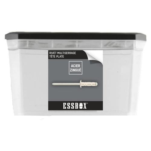 Scell-it - Rivets standards essbox Alu/Acier - Tête plate - Ø4,8 mm x 12 mm - Boite de 500