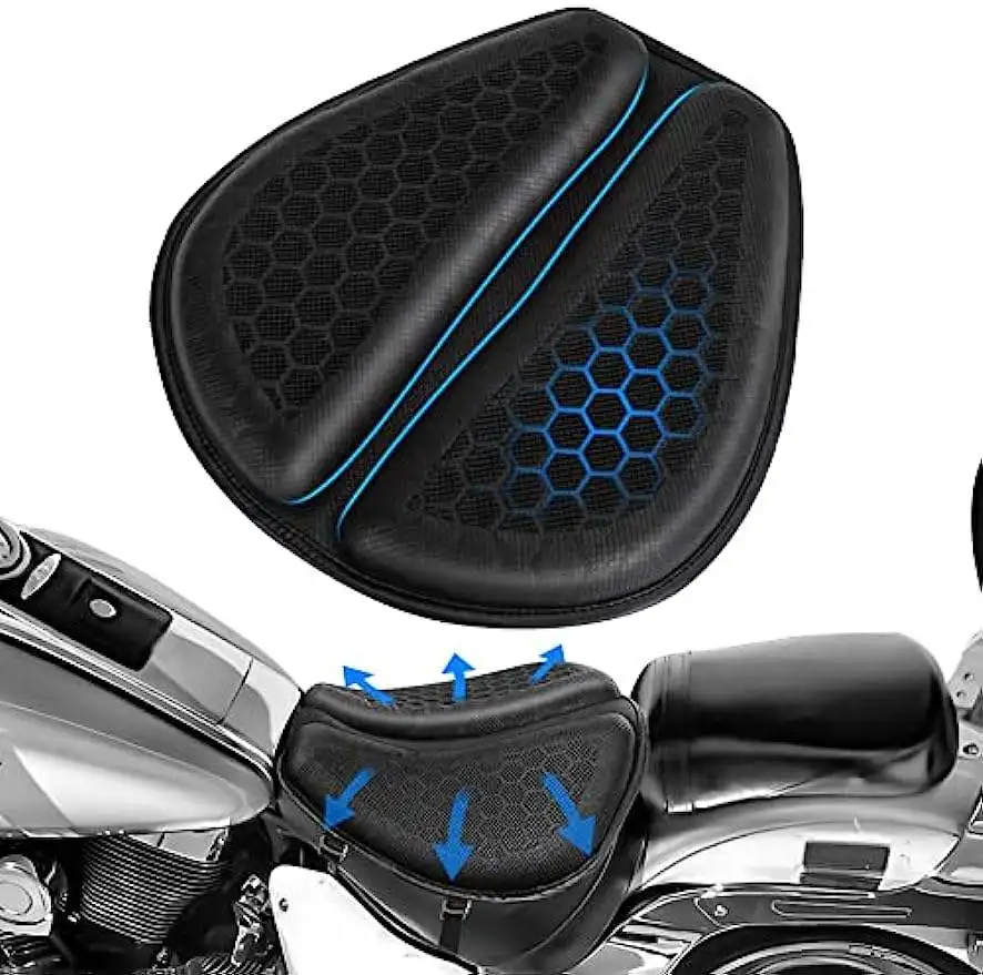 Motorrad Sitzkissen 3D Honeycomb Anti-slip Motorrad Gel Sitzkissen Moto Druckentlastung Fahrt Sitz Pad Moto Zubehör