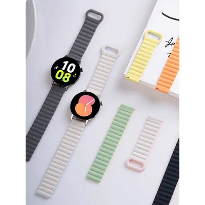 20mm 22mm Magnets ch laufen band für Samsung Galaxy Uhr 6/5 Pro/4/Classic/Active 2 Silikon Link Image