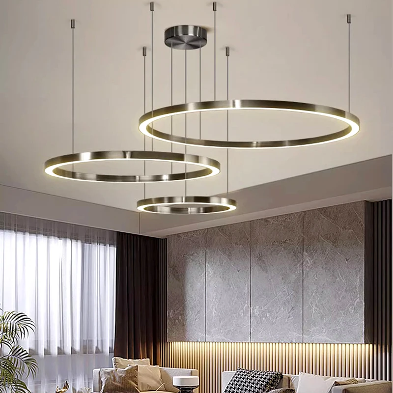 Moderne Wohnkultur Ring LED-Leuchten Pendel leuchten Lampen für Wohnzimmer Kronleuchter für Esszimmer hängen Licht Innen beleuchtung