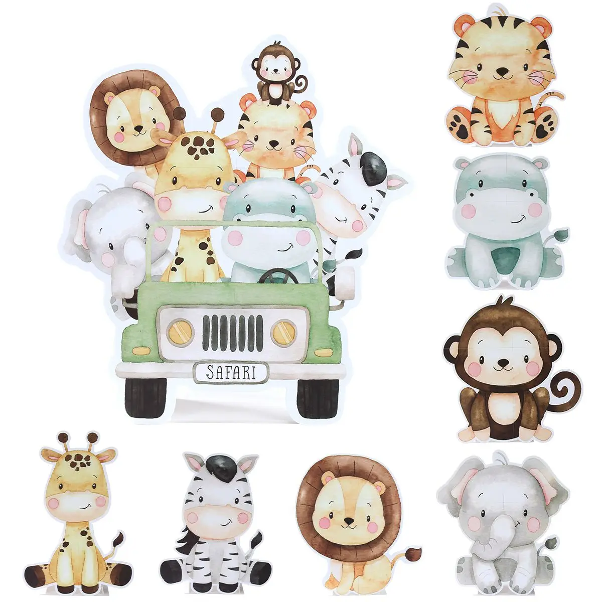 Dschungel Tier Hintergrund Safari Geburtstag Party Dekoration Kinder Wald Wild One Löwe Mottoparty Supplies Baby Shower Dekor Image