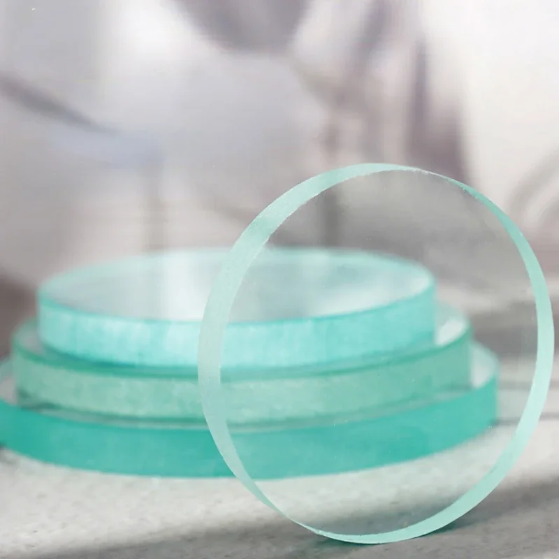 Runde Form, gepanzertes gehärtetes Glas, Glasscheibe, Planobjektiv, hohe Temperaturbeständigkeit, dick, 5–20 mm, Durchmesser 30–300 mm, 1 Stück