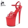 Sandalen Frauen Hochzeits schuhe Sommer sexy High Heel 17/20cm Schnalle Riemen Nachtclub Party Schuhe weibliche Sandalen Pole Dance Schuh