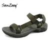 Hochwertige Sommer-offene Schuhe für Herren, verstellbare Outdoor-Sandalen, Strand-Gladiator, Rom, atmungsaktiv, grün, reines Schwarz, große Größe 47, 48