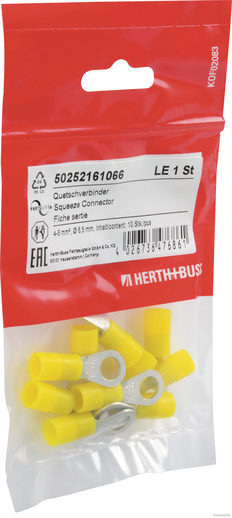 HERTH+BUSS ELPARTS Quetschverbinder 10x 50252161066 Image