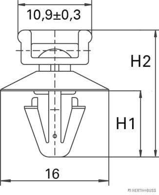 HERTH+BUSS ELPARTS Befestigungssockel, Kabelbinder schwarz 50265751 Image