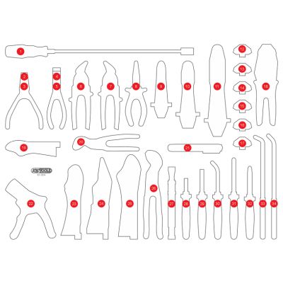 KS TOOLS Schaumstoffeinlage, Sortimentskasten 821.0034-97 Image