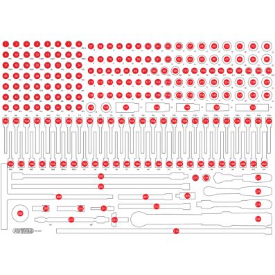 KS TOOLS Schaumstoffeinlage, Sortimentskasten 821.0221-97 Image