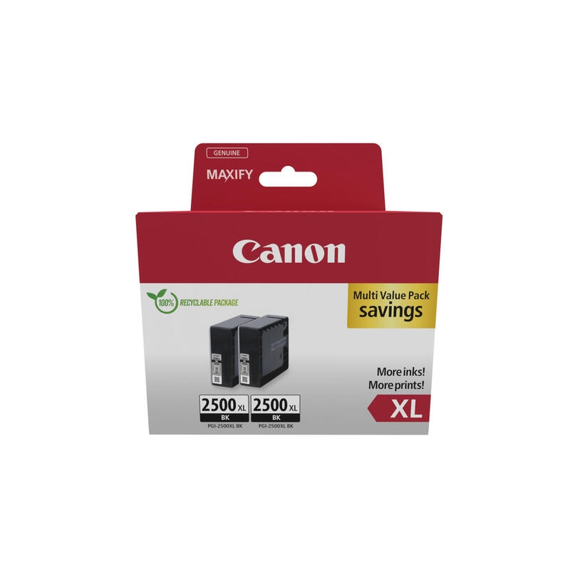 Canon 9254B011 Canon PGI-2500 XL BK TWIN schwarz Druckerpatronen, 2er-Set Image