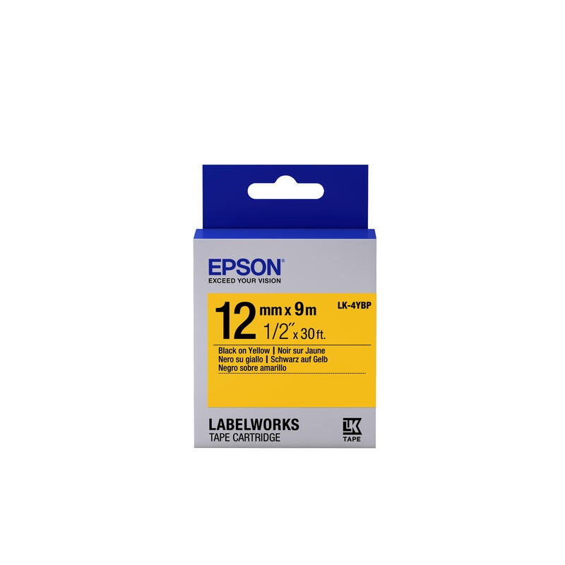 Epson Mechanografic Tape Schwarz auf Gelb C53S654008 Lk-4Ybp Image