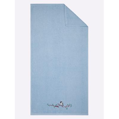 Handtuch WÄSCHEPUR Gr. 1, blau (hellblau), B:50cm L:100cm, 100% Baumwolle, Handtücher (Packung) Image