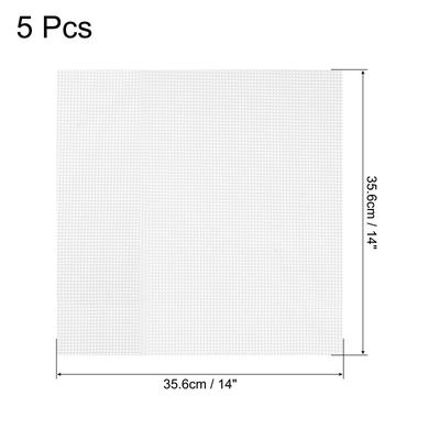 5 Pcs 14 x 14" Silicone Dehydrator Sheets Fruit Dryer Mesh Mat, White