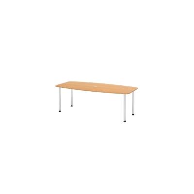 Hammerbacher-Konferenztisch 220cm/4 Chromfüße Buche-VKT22C/6/C