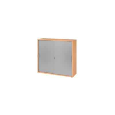 Hammerbacher-Schiebetürenschrank 3 OH BS Buche/Silber-V1753S/6/S/BS Image
