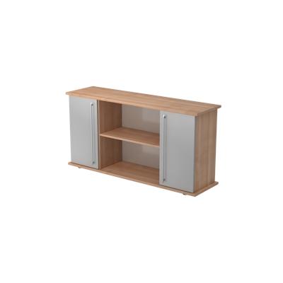 Hammerbacher-Sideboard 2 Türen 166cm RE Nussbaum/Silber-VSB2T/N/S/RE Image