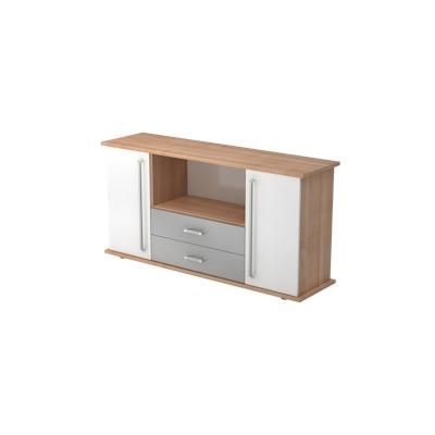 Hammerbacher-Sideboard 2 Türen, 2 Schübe CE Nussb./Weiß-VSBTS/N/W/CE Image
