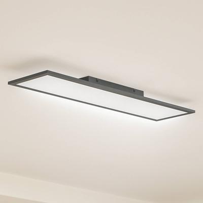 LED Panel Enhife Lindby, schwarz, für Arbeitszimmer / Büro, Modern, LED Deckenleuchte