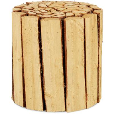 Blumenhocker, Holz, rund, naturbelassen, für Blumentöpfe, Pflanzkübel, Blumenständer HxD: 20,5 x 20 Image